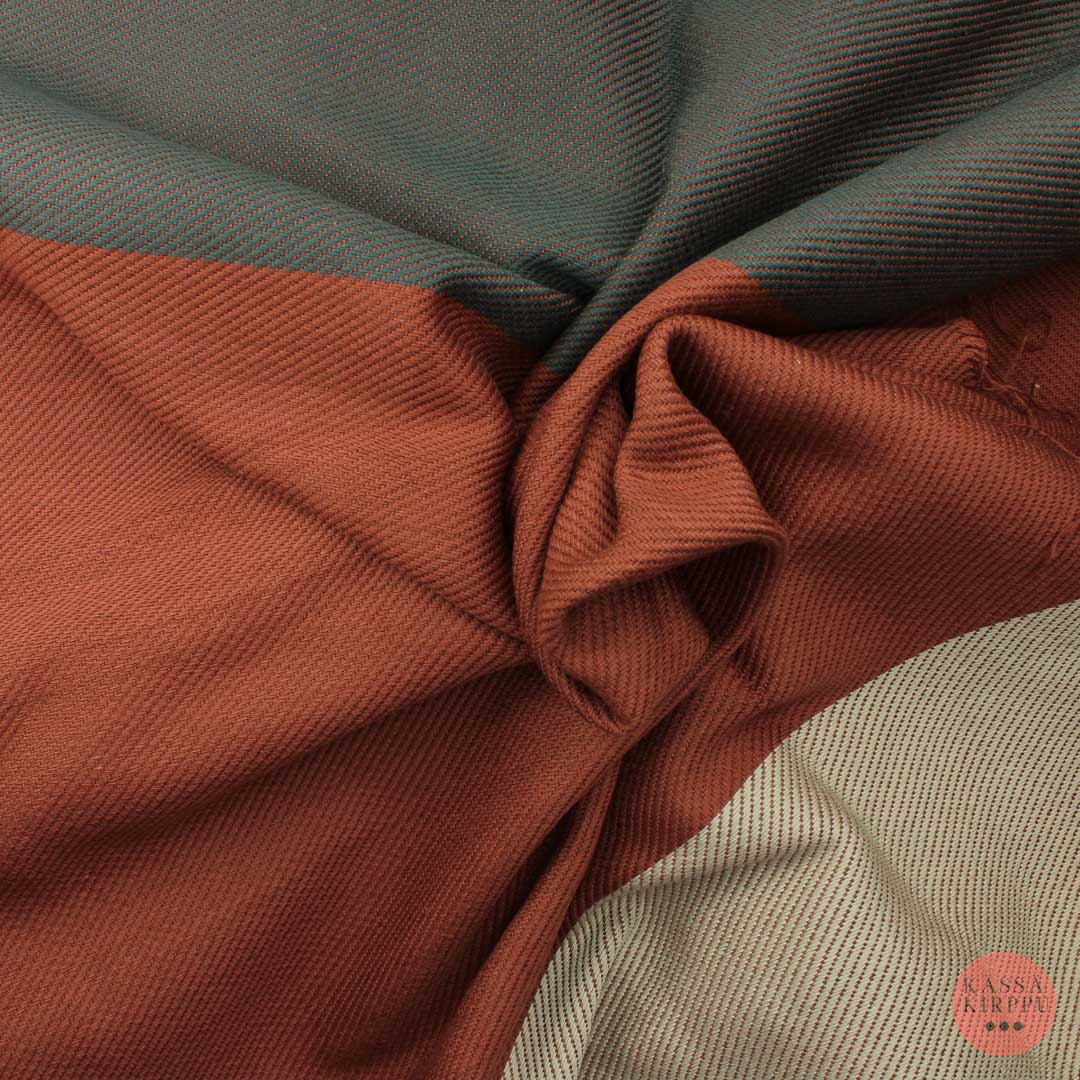 Raidallinen puuvillasekoite Sisustuskangas - Pala