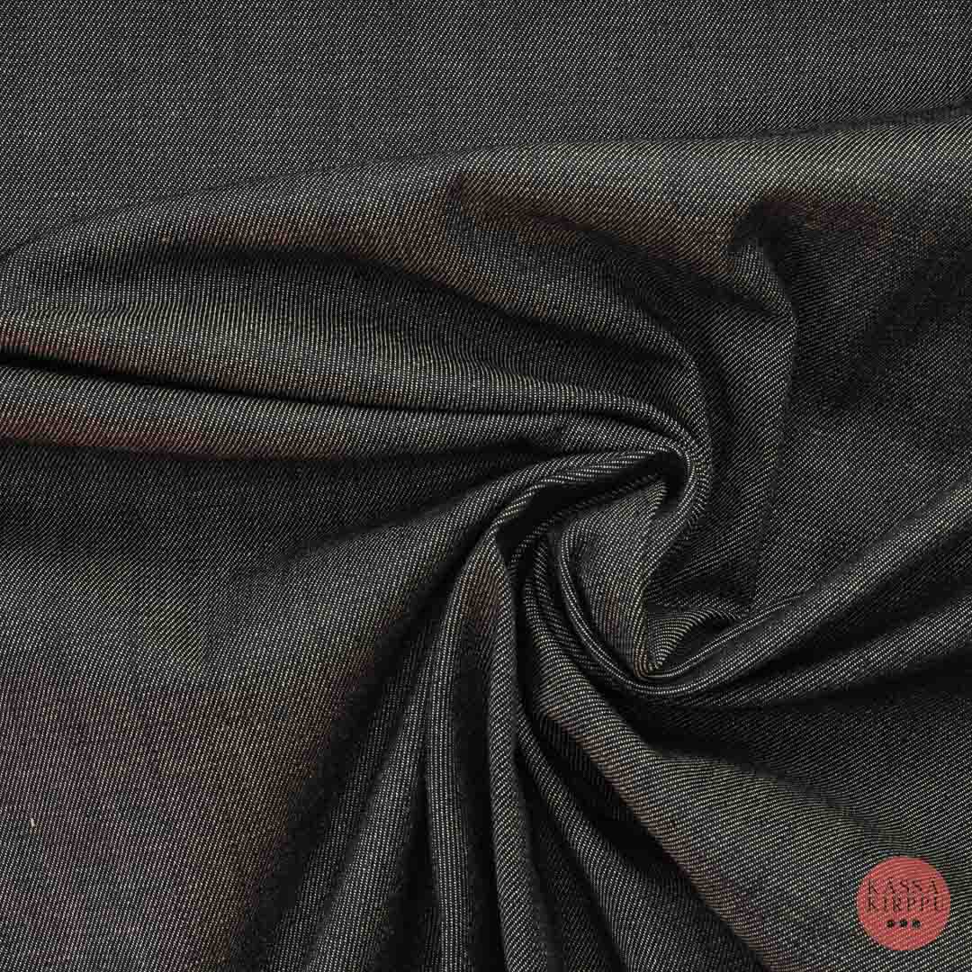 Voglia Meleerattu Sininen ohuehko joustava Farkkukangas 1 - Mittamyynti