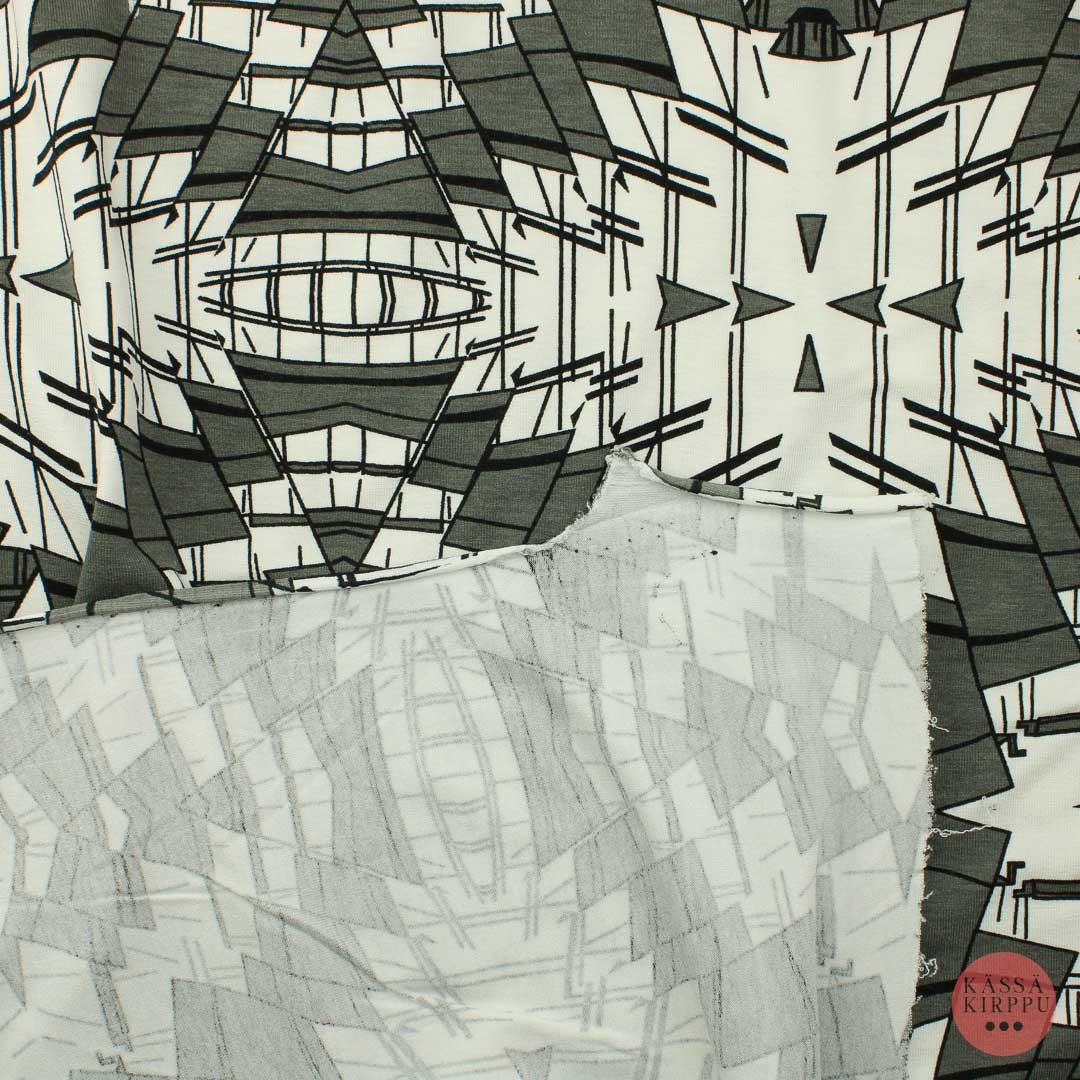 Musta-valko-harmaa Trikoo - Pala