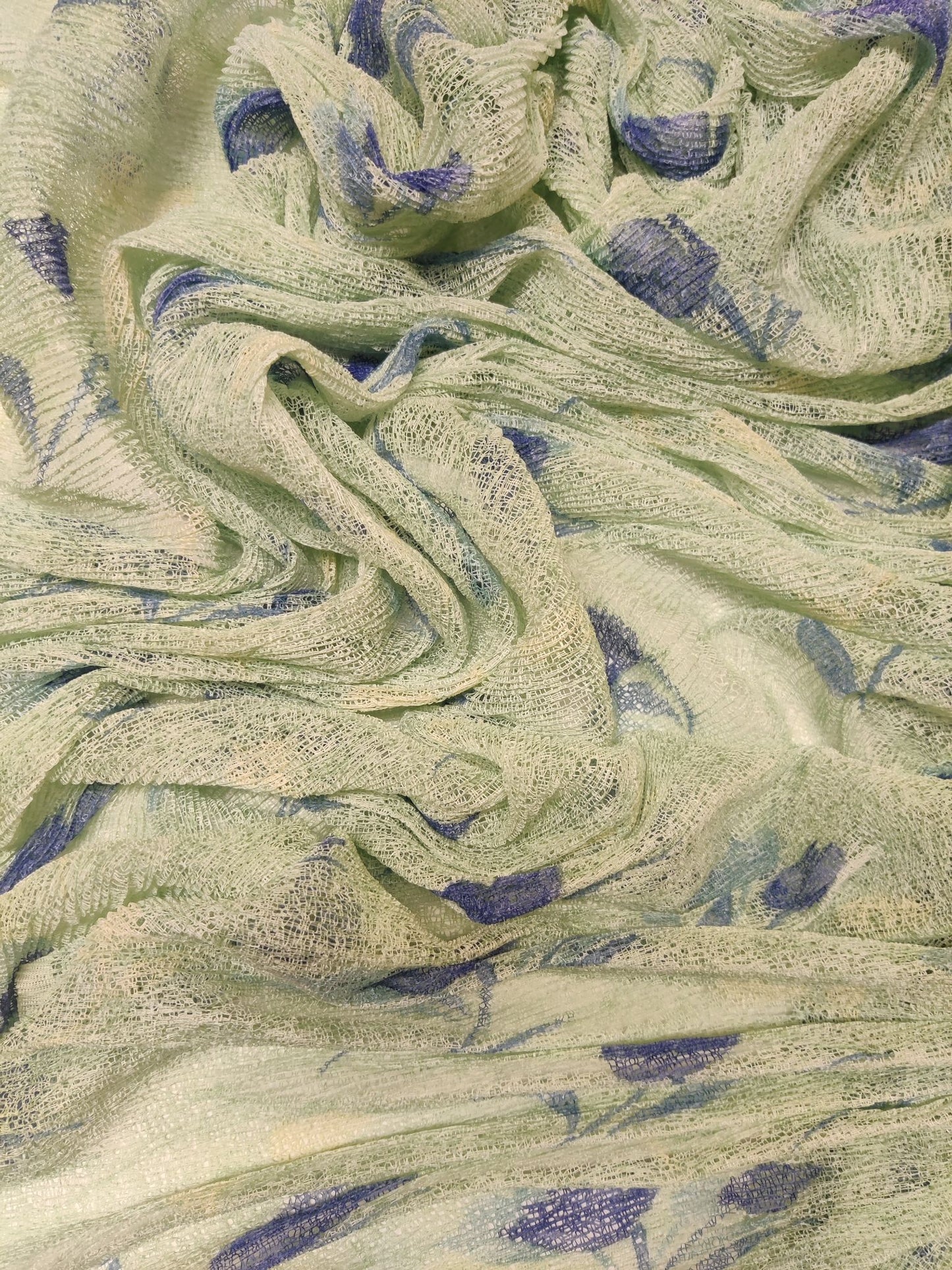 Läpikuultava, pitsimäinen kangas - pala - 2