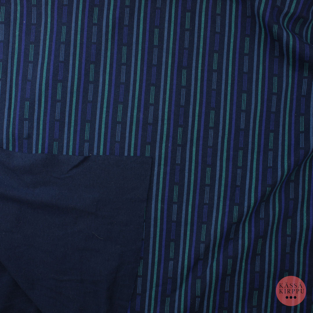 Vertical Striped Synthetic Fiber Tricot - Piece