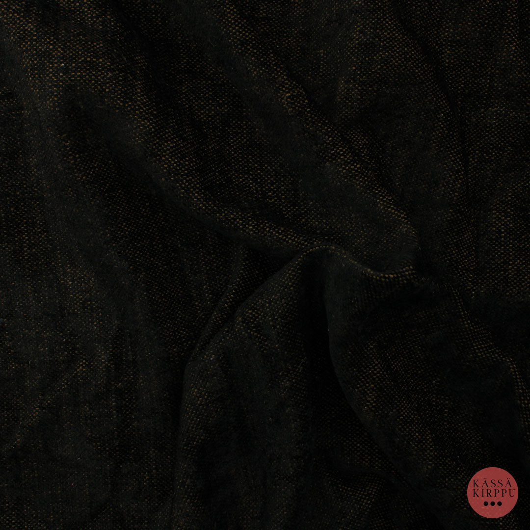 Mustan ruskea samettipintainen sisustuskangas - Pala