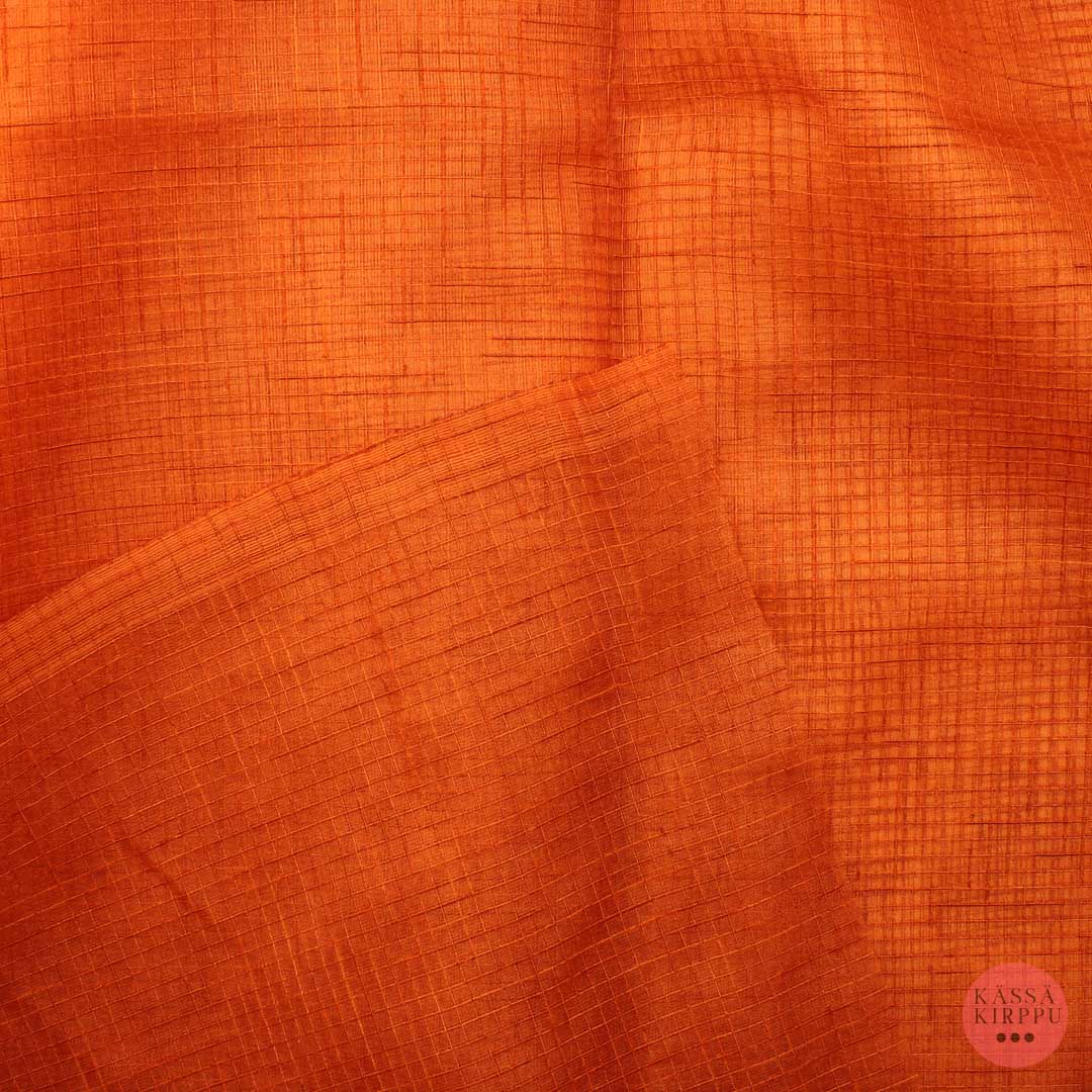 Oranssi ruutupintainen valoverhokangas - Palapaketti