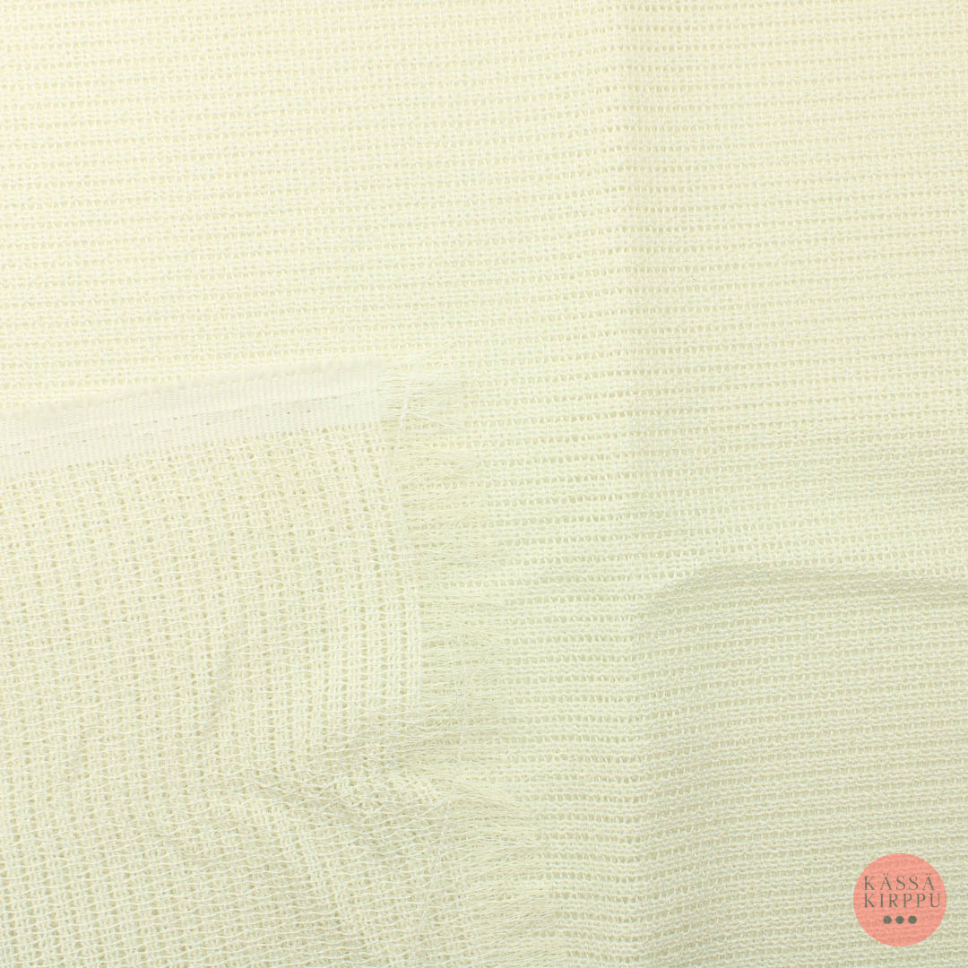 Luonnonvalkoinen verkkomainen tekokuitukangas - Pala