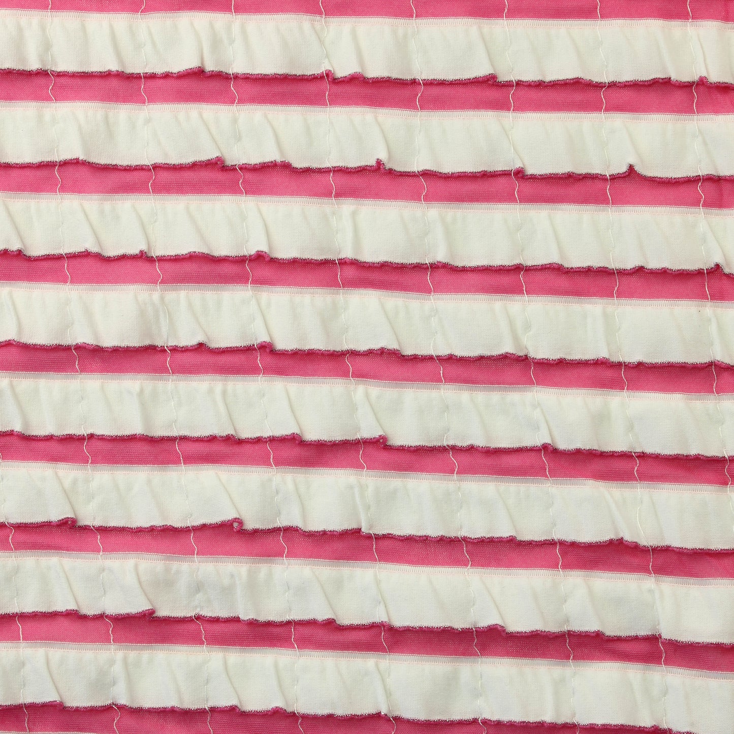 Pinkkivalkoinen Vaatetuskangas - Pala