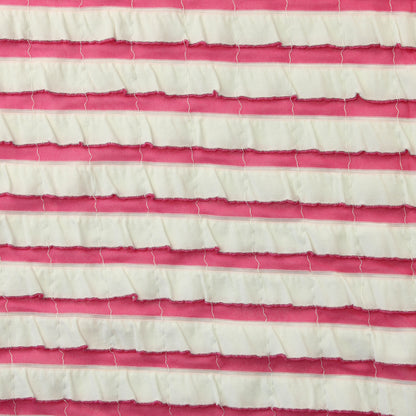 Pinkkivalkoinen Vaatetuskangas - Pala