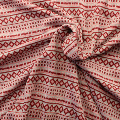 Puna-harmaa kuviollinen villaskeoiteneulos - Pala