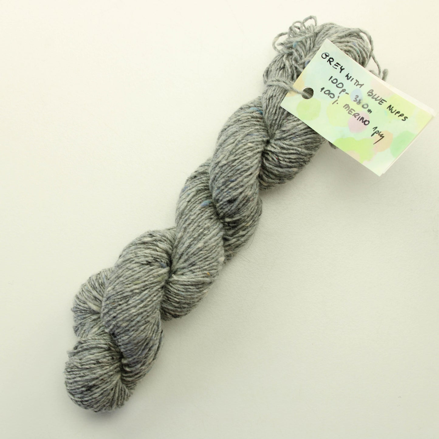 Single tweed 35g - Grey with blue nupps
