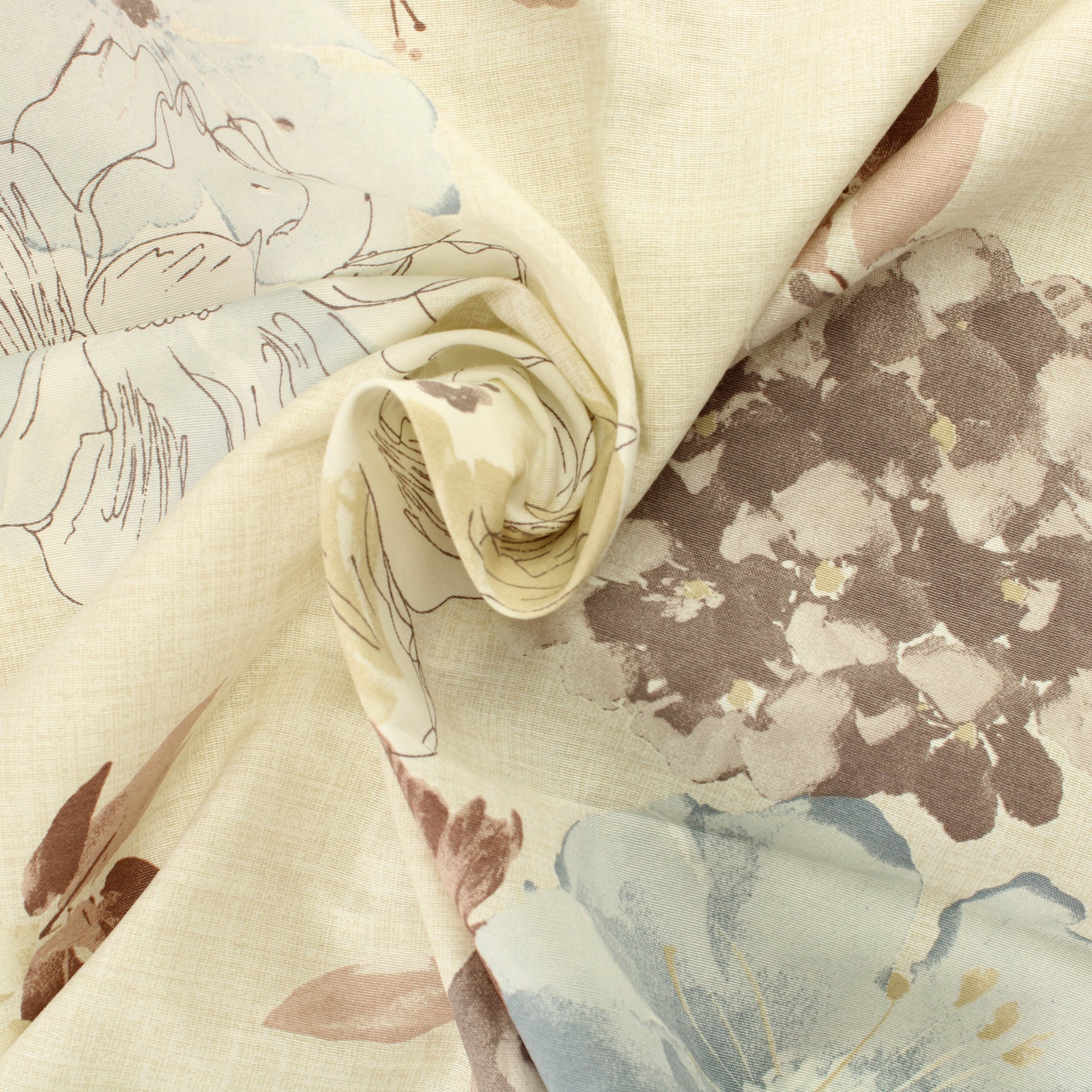 Beige tekstuuri kukka Puuvillasekoite - Pala