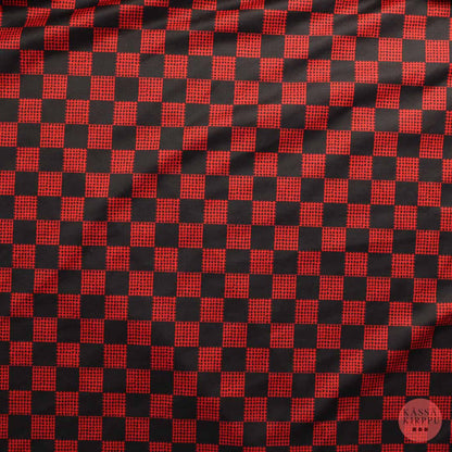 Punamusta Ruutu Neulos - Pala