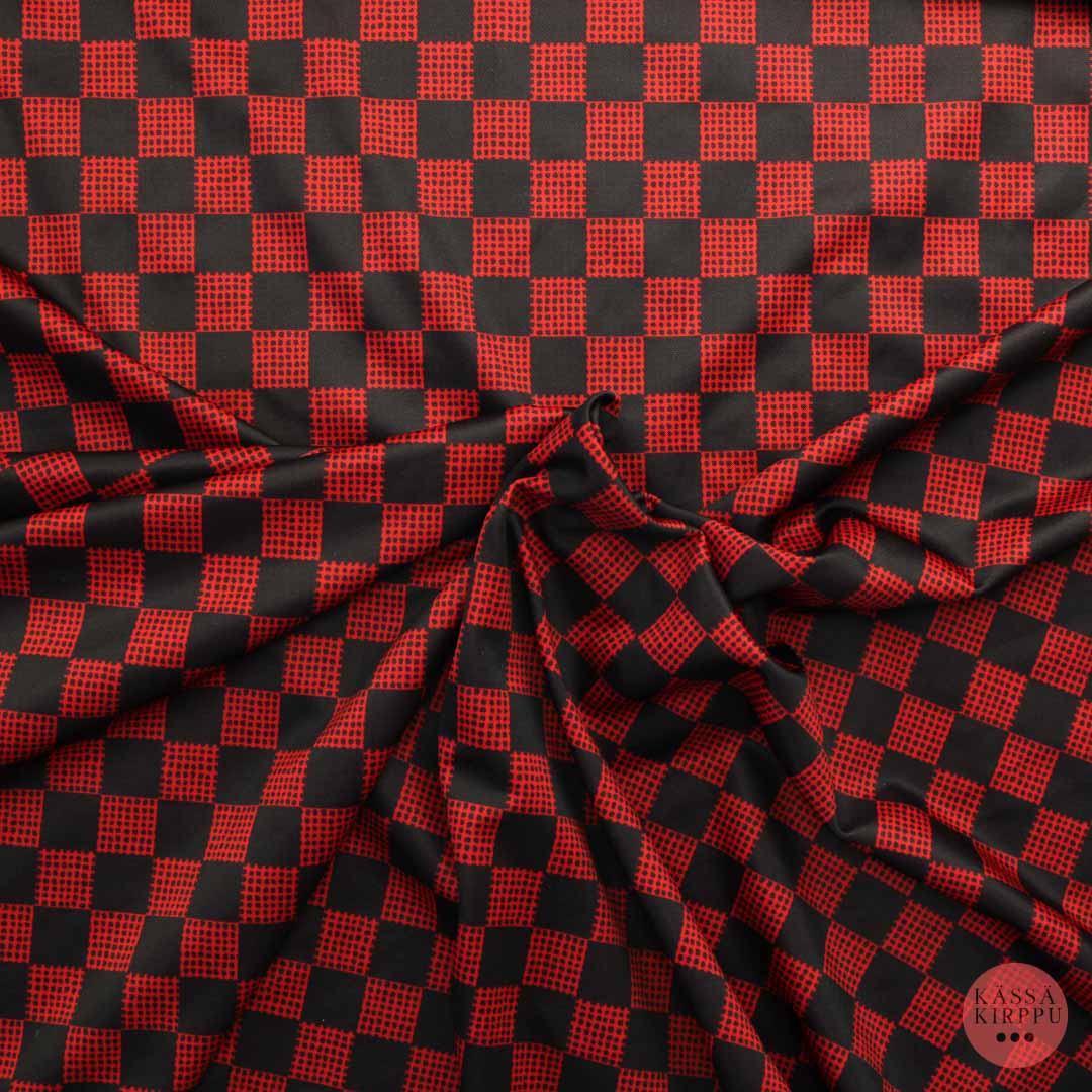 Punamusta Ruutu Neulos - Pala