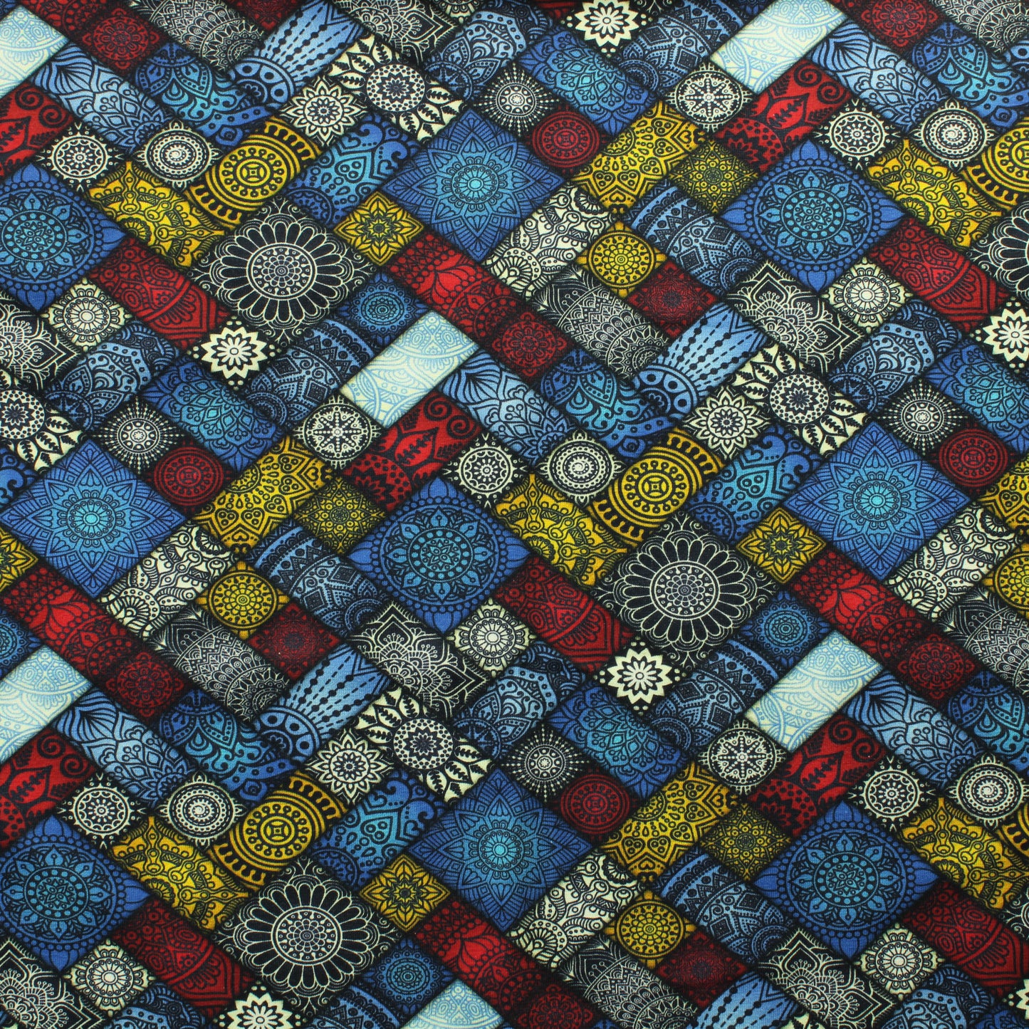 Megan Blue Fabrics Sinisävyinen Kuvio Trikoo - Pala