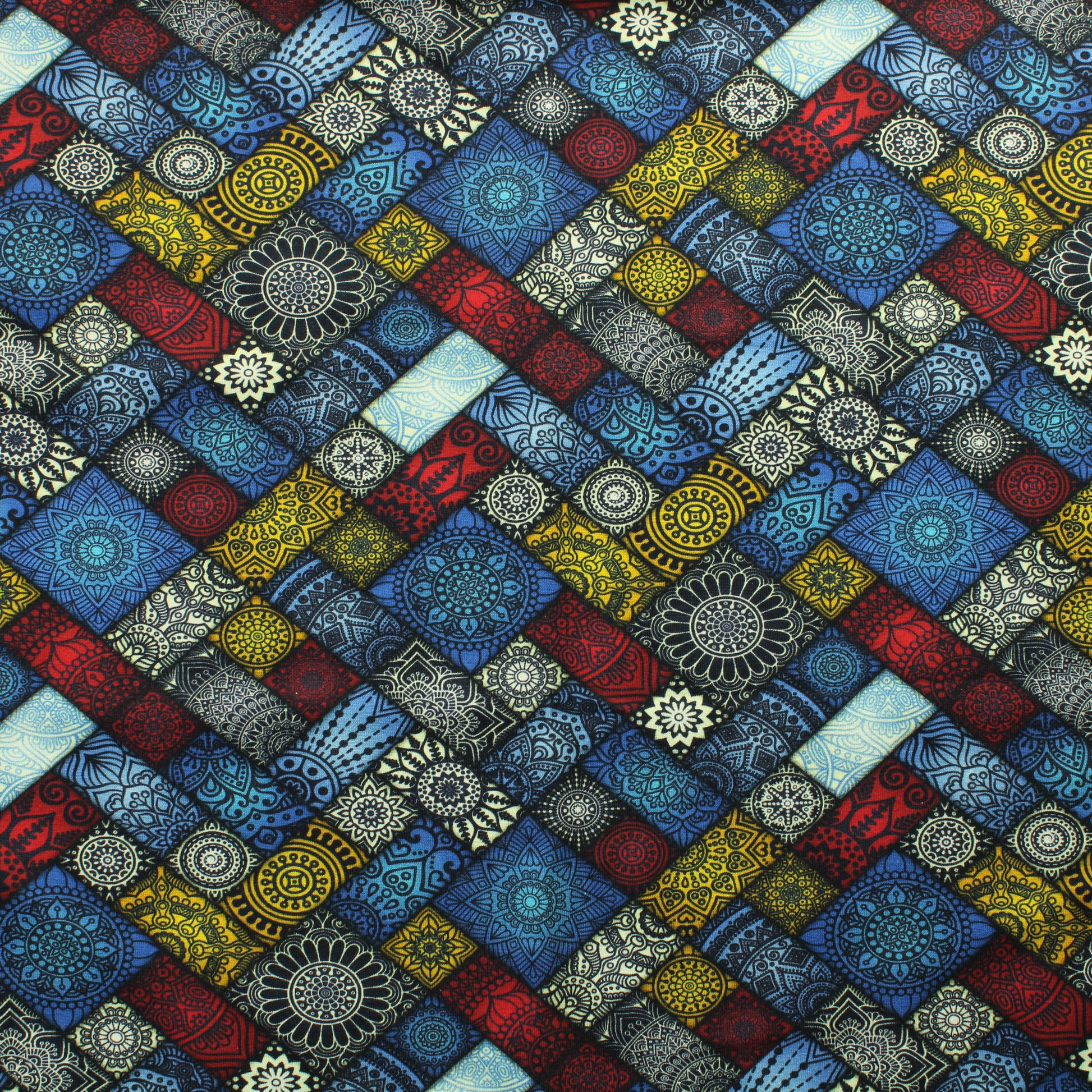 Megan Blue Fabrics Sinisävyinen Kuvio Trikoo - Pala