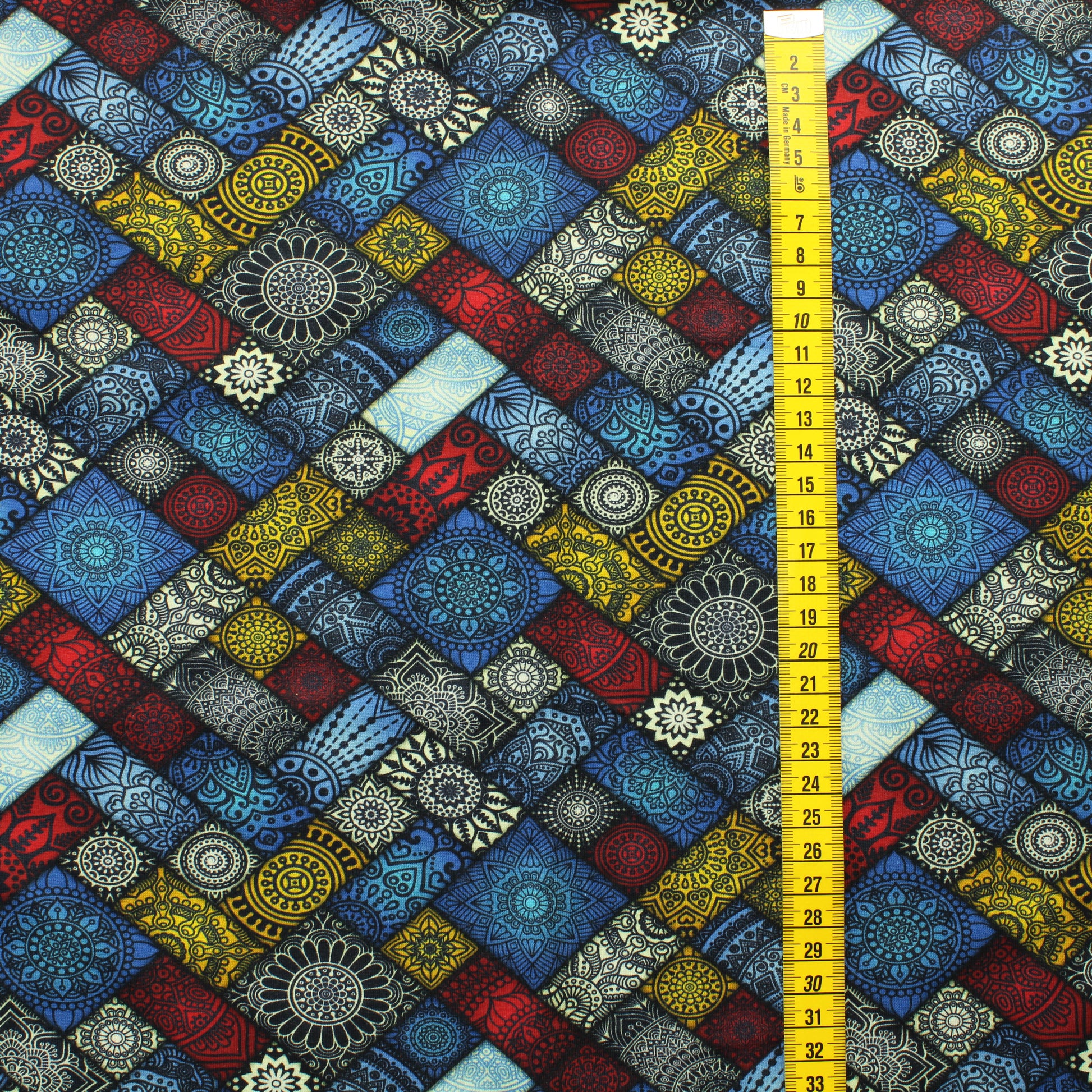 Megan Blue Fabrics Sinisävyinen Kuvio Trikoo - Pala