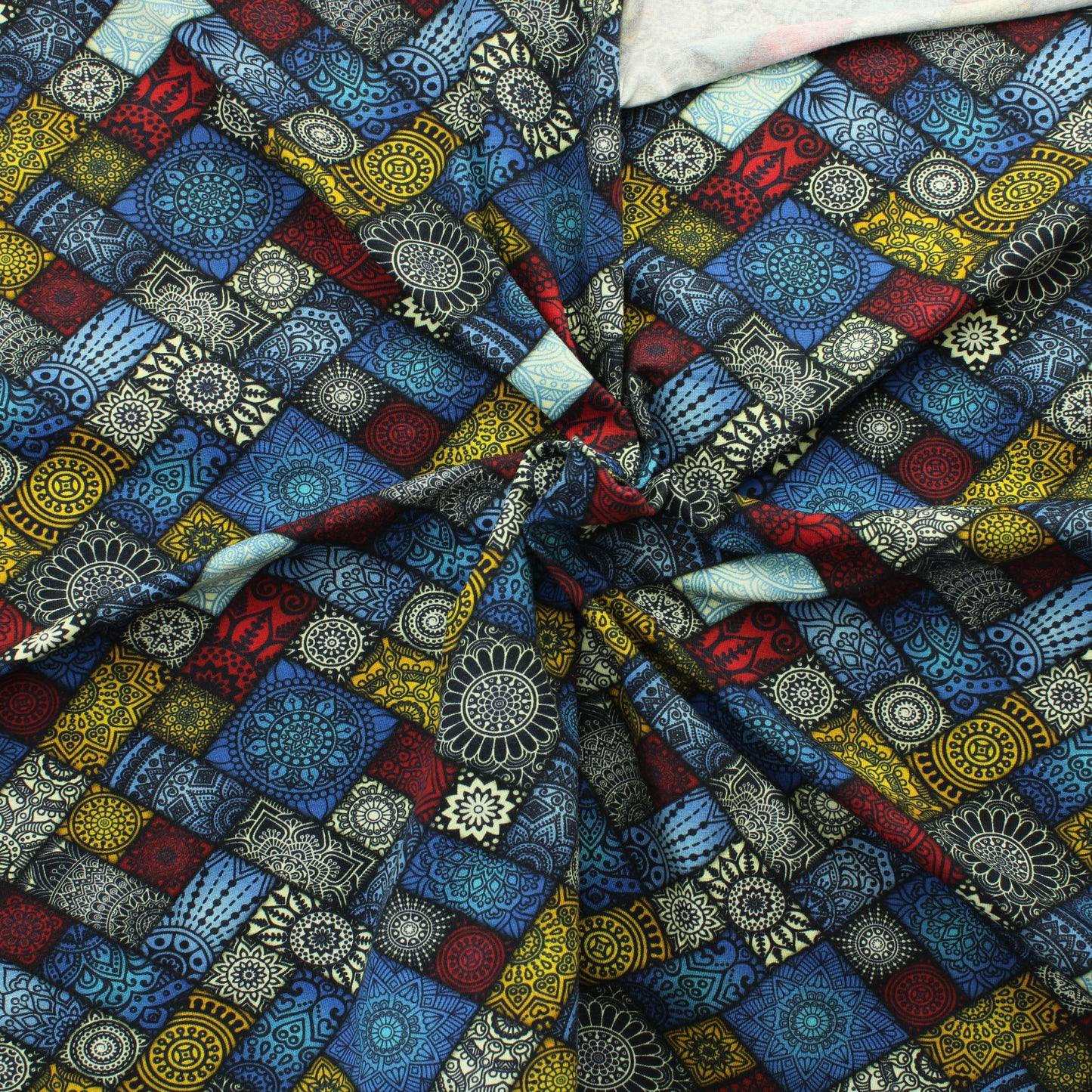 Megan Blue Fabrics Sinisävyinen Kuvio Trikoo - Pala