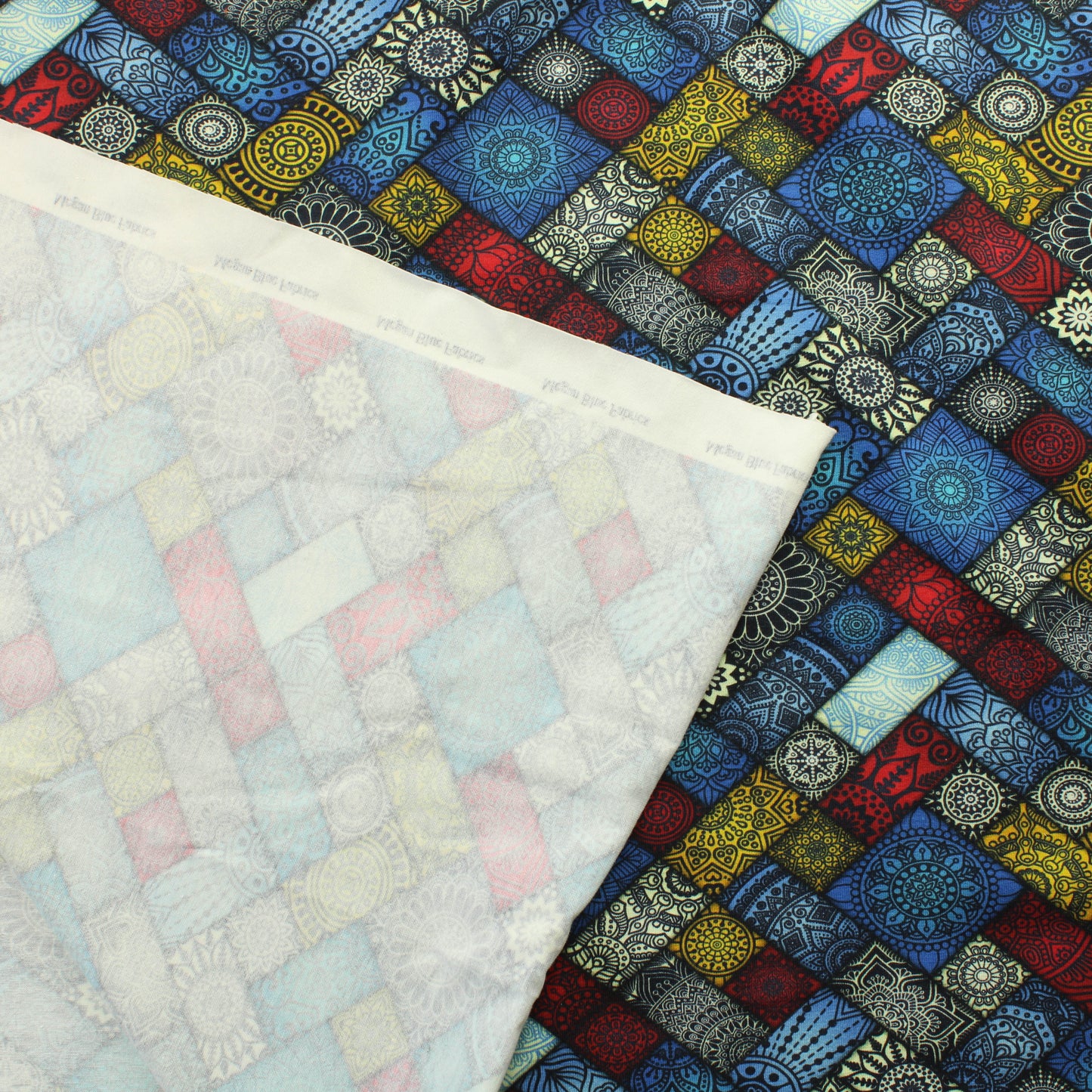 Megan Blue Fabrics Sinisävyinen Kuvio Trikoo - Pala