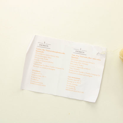 Knokkon nokkos-hammpu-puuvillalanka kasvivärjätty minivyyhti - Lankapussi