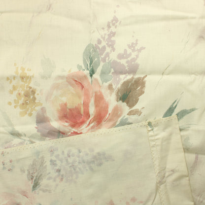 Luonnonvalkoiset kukkakuvioiset Puuvillasekoiteverhot - Palapaketti