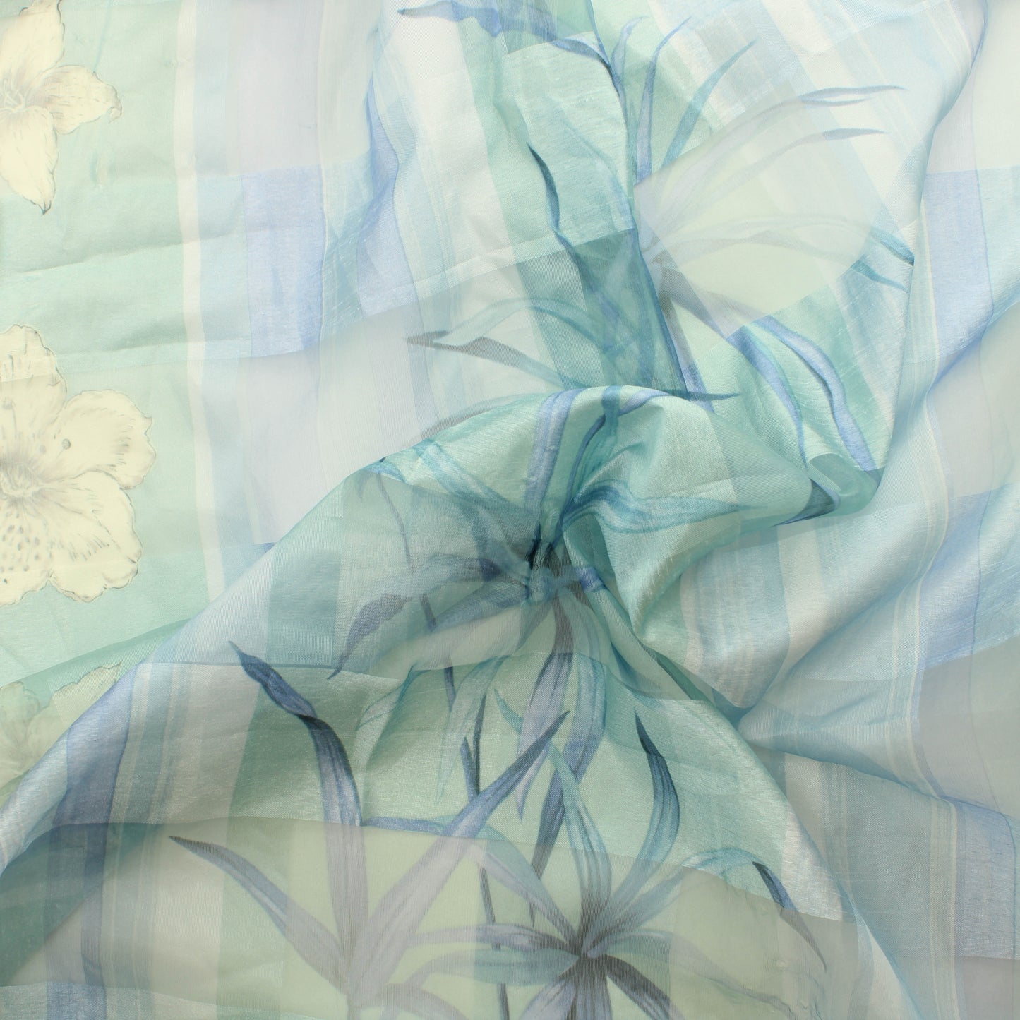 Sinivihreä kukka Valoverhokangas - Palapaketti