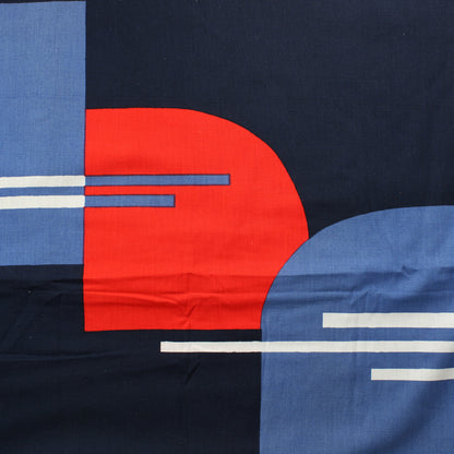 Punasininen Retro Puuvilla - Pala