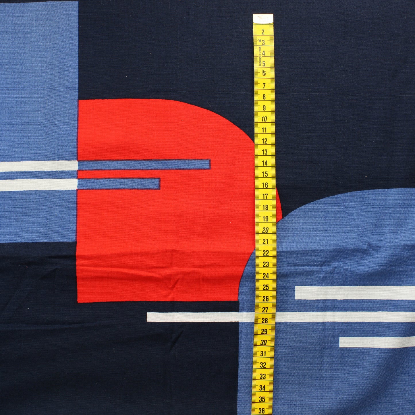 Punasininen Retro Puuvilla - Pala