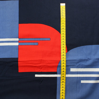 Punasininen Retro Puuvilla - Pala