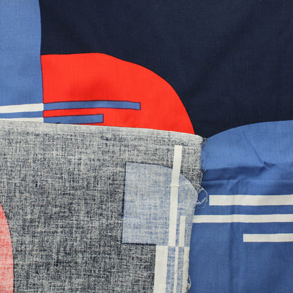 Punasininen Retro Puuvilla - Pala