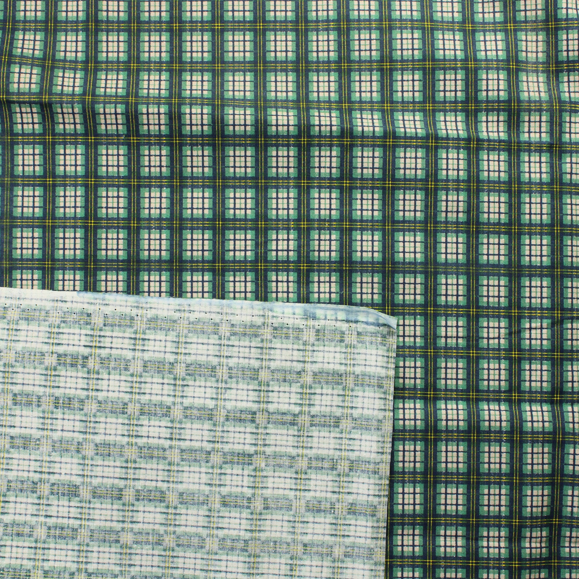 Vihreä ruudullinen Puuvilla - Palapaketti