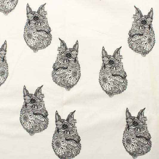 Mustavalkoinen Huuhkaja Trikoo - Pala