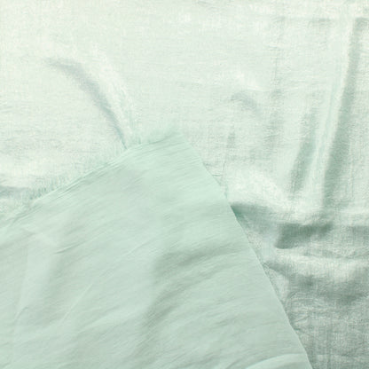 Hopeanhohtoinen sininen Vaatetuskangas - Pala