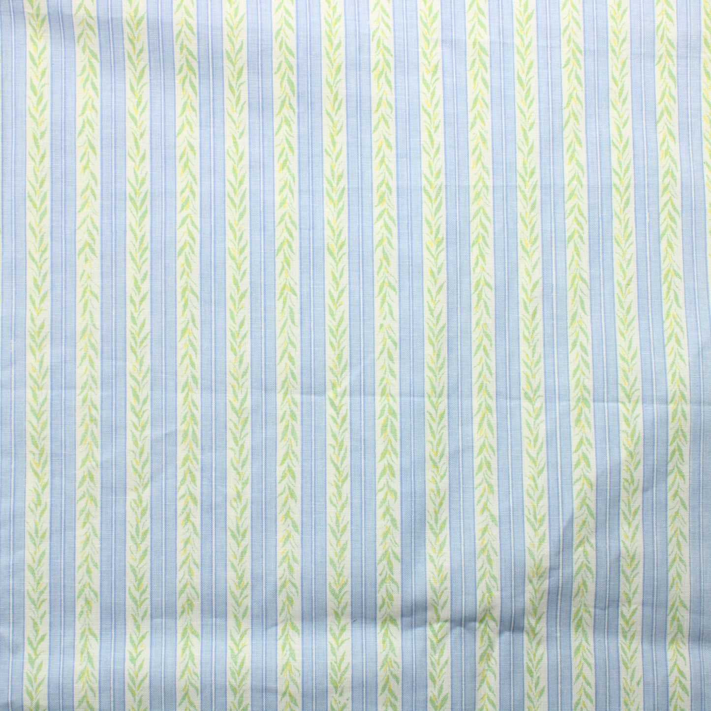 Sinivihreä Köynnösraita Puuvillasekoite - Pala