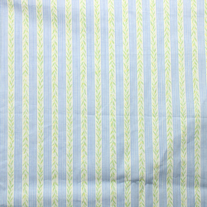 Sinivihreä Köynnösraita Puuvillasekoite - Pala