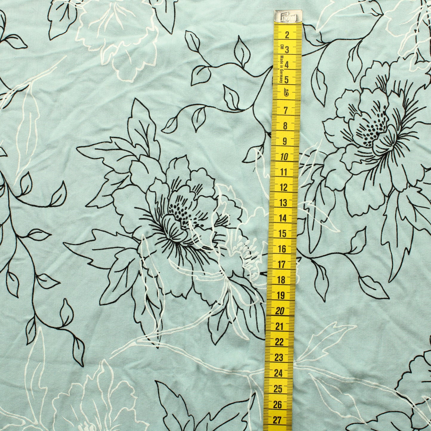 Kukkakuvioinen vaaleansininen Viskoositrikoo - Pala