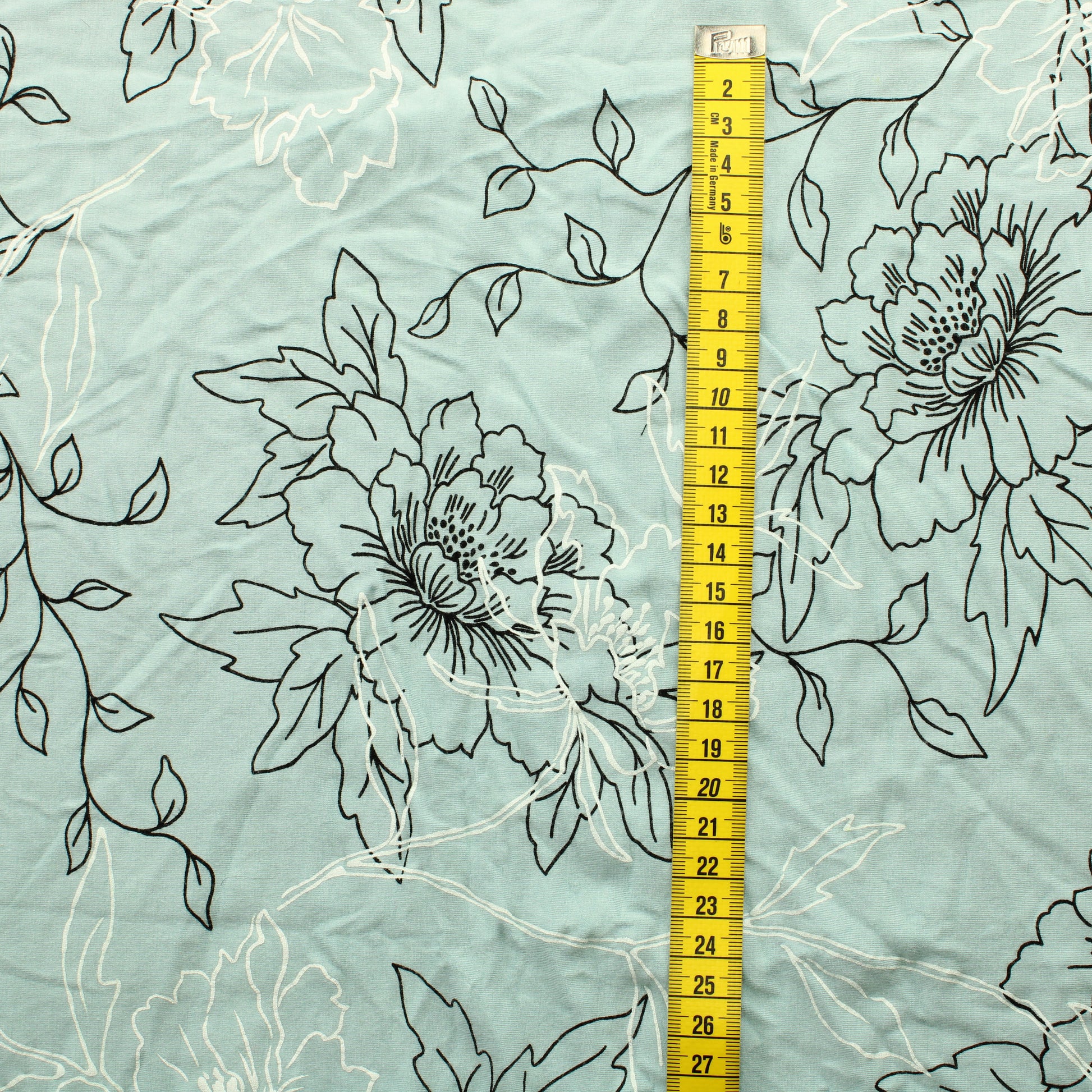 Kukkakuvioinen vaaleansininen Viskoositrikoo - Pala