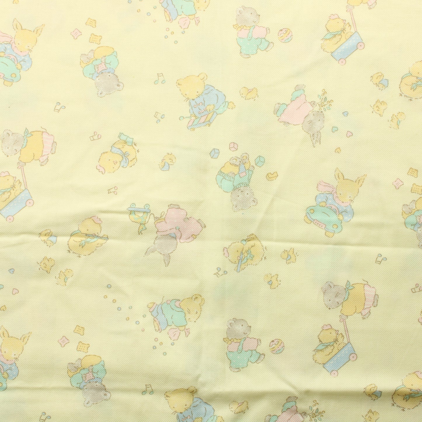 Eläimet vaaleankeltainen Puuvillasekoitetvilli - Pala