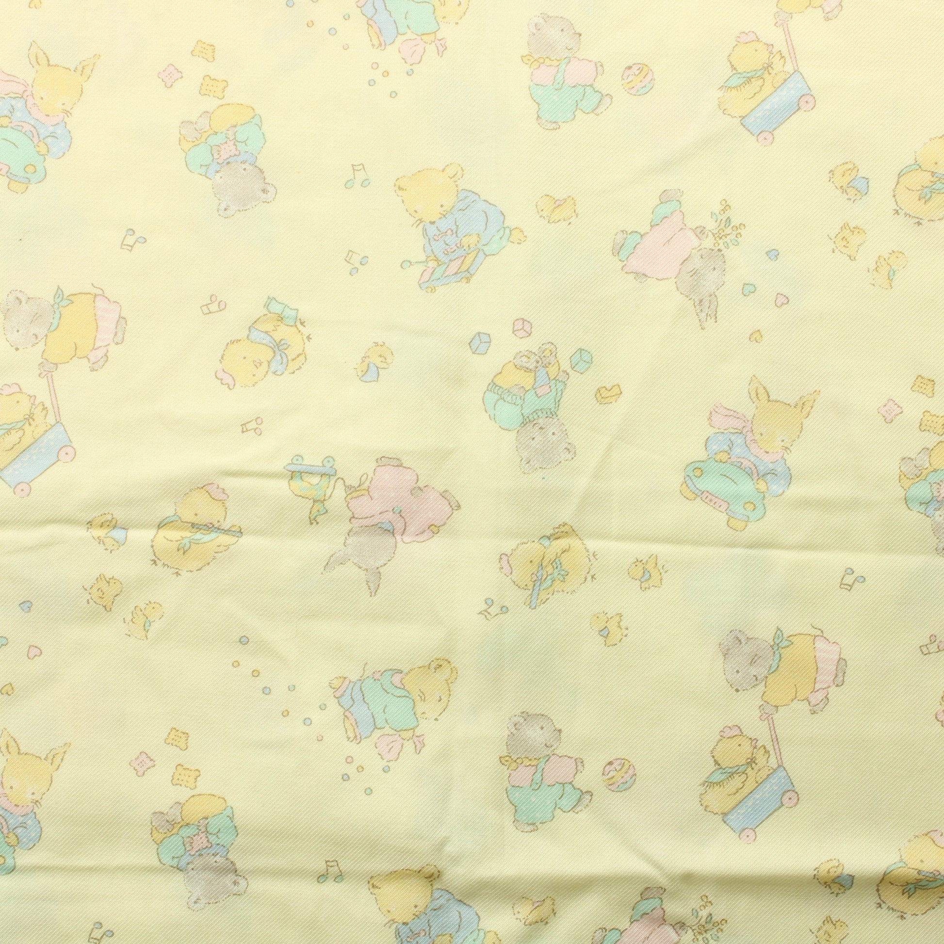 Eläimet vaaleankeltainen Puuvillasekoitetvilli - Pala