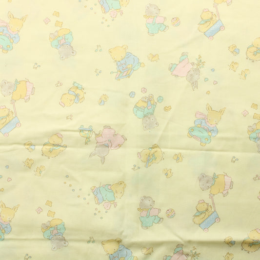 Eläimet vaaleankeltainen Puuvillasekoitetvilli - Pala