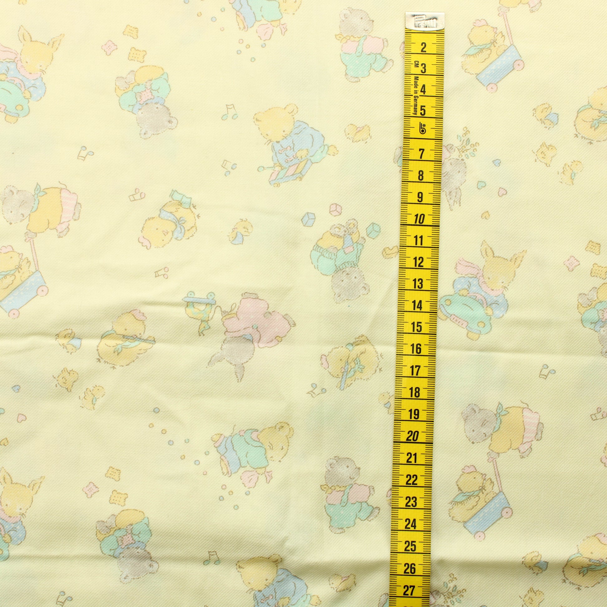 Eläimet vaaleankeltainen Puuvillasekoitetvilli - Pala