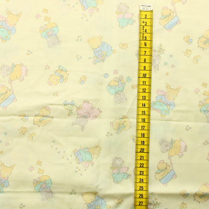 Eläimet vaaleankeltainen Puuvillasekoitetvilli - Pala