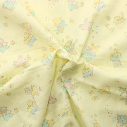 Eläimet vaaleankeltainen Puuvillasekoitetvilli - Pala