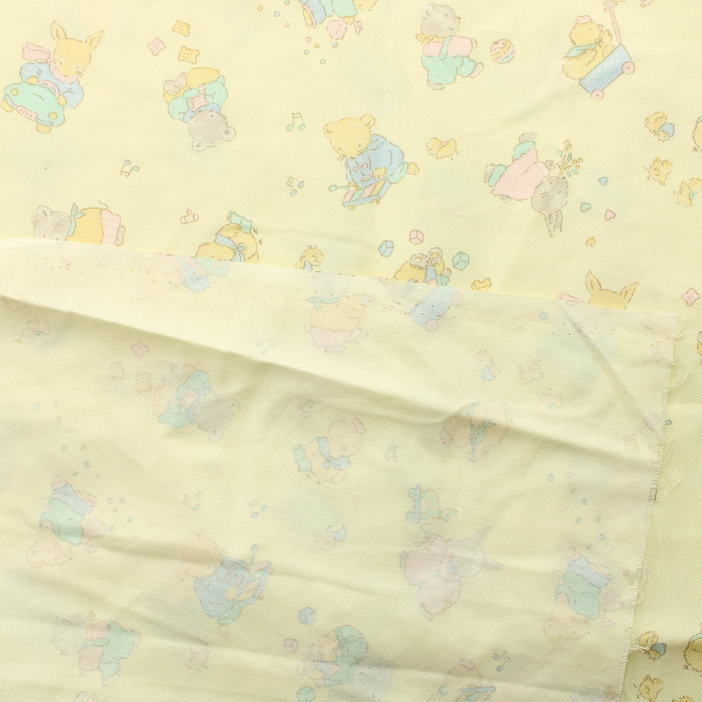 Eläimet vaaleankeltainen Puuvillasekoitetvilli - Pala