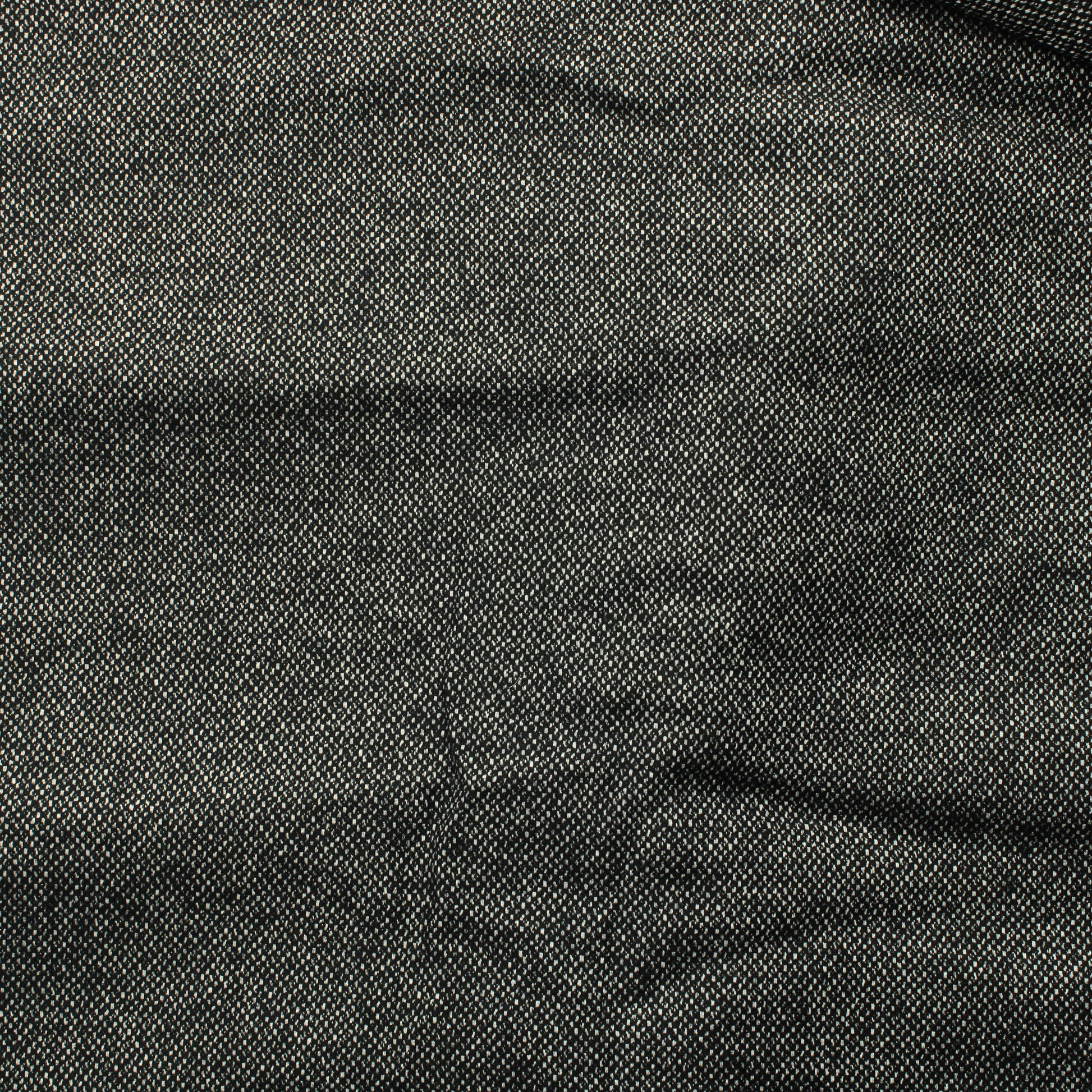 Mustavalkoinen Ohuehko Villasekoitekangas - Pala