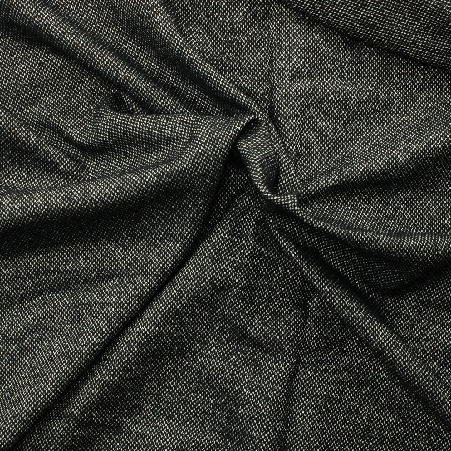 Mustavalkoinen Ohuehko Villasekoitekangas - Pala