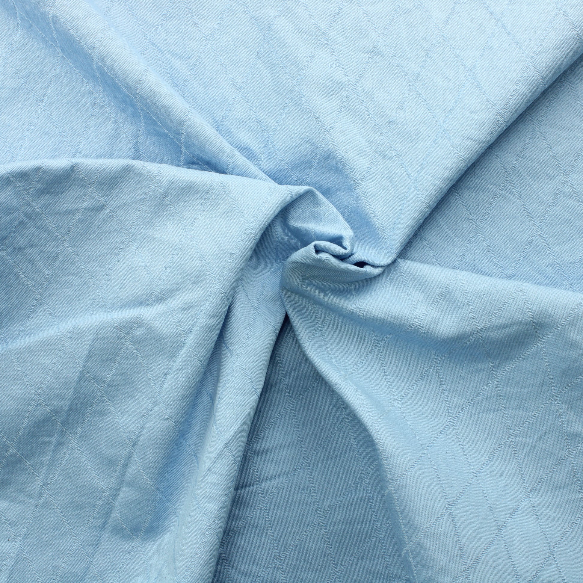 Vaaleansininen Pintakuvioinen paksuhko Puuvilla - Pala