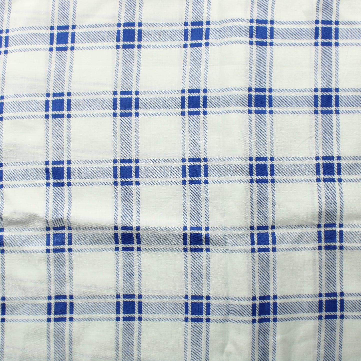 Sinivalkoinen ruudullinen Vaatetuskangas - Pala