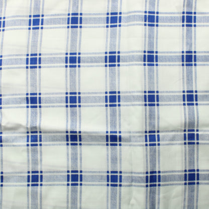 Sinivalkoinen ruudullinen Vaatetuskangas - Pala