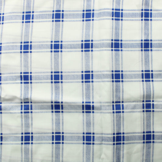 Sinivalkoinen ruudullinen Vaatetuskangas - Pala