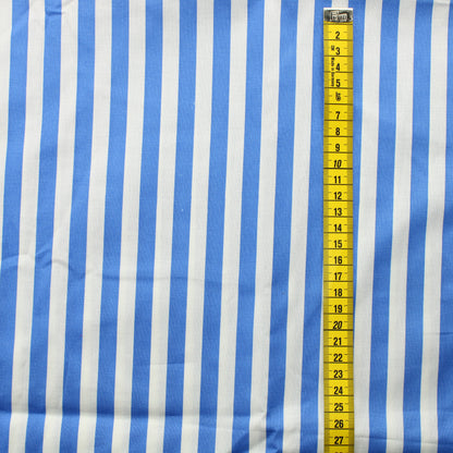 Sinivalkoinen raita Puuvilla - Pala