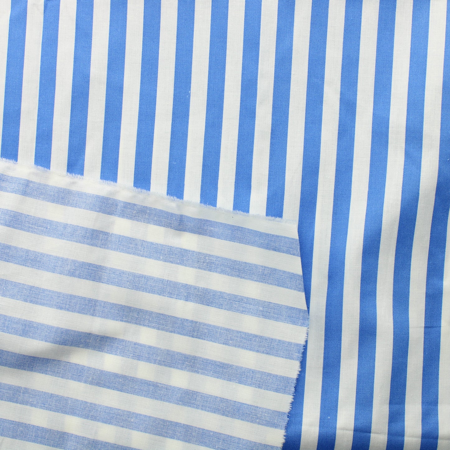 Sinivalkoinen raita Puuvilla - Pala