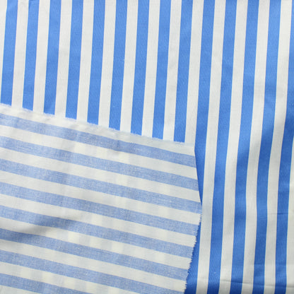 Sinivalkoinen raita Puuvilla - Pala